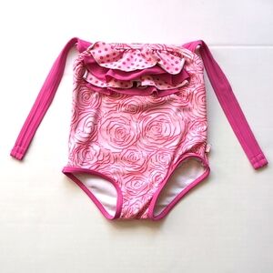 Floatimini 12-18M Bathing Suit Pink Roses